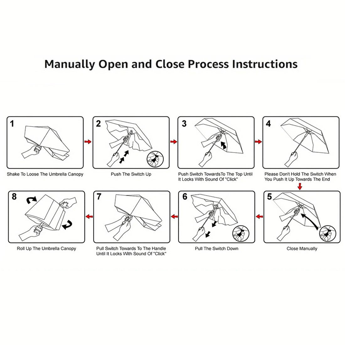 1pc a Mini, Five-Fold Portable Pocket Umbrella That Is Lightweight And Compact