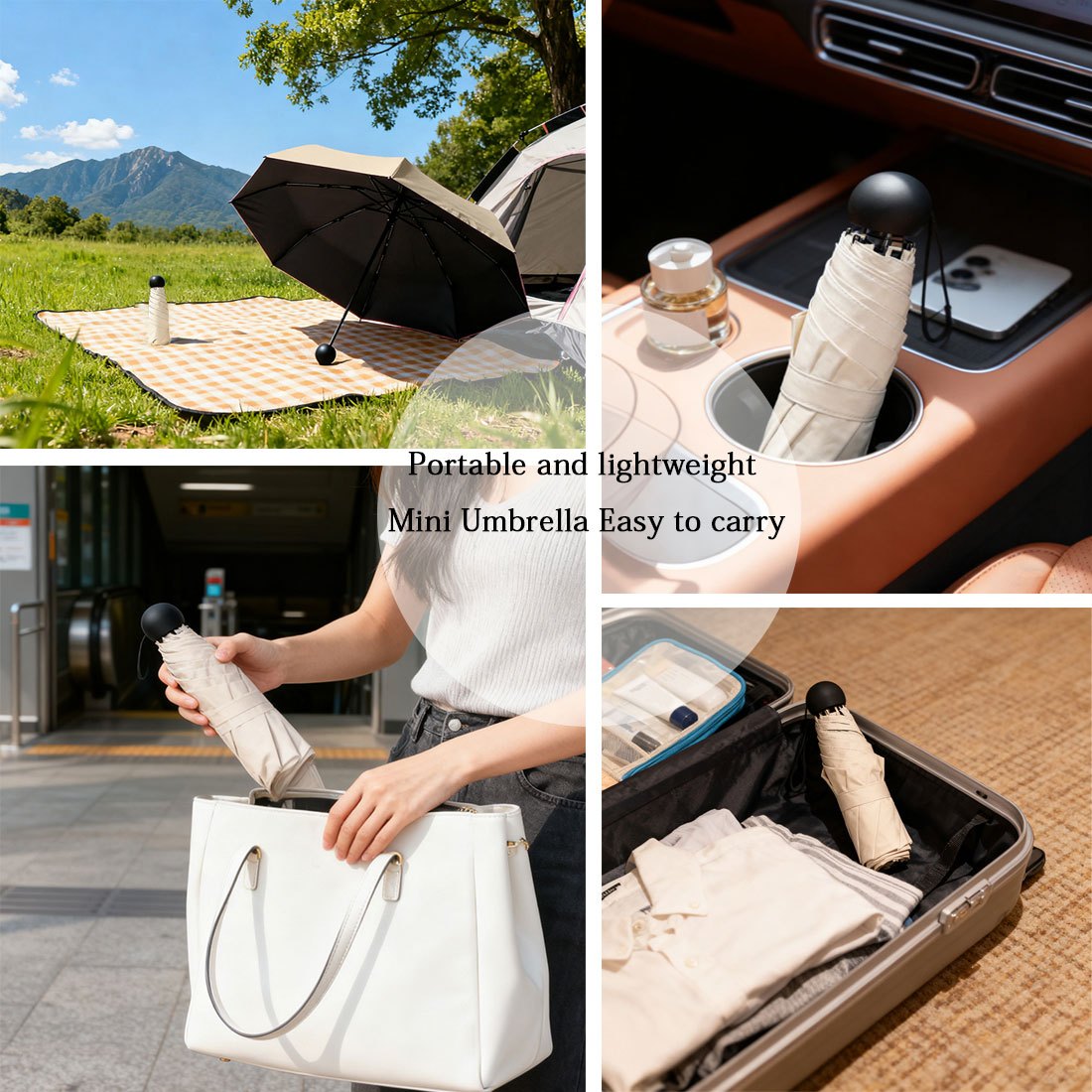 1pc a Mini, Five-Fold Portable Pocket Umbrella That Is Lightweight And Compact