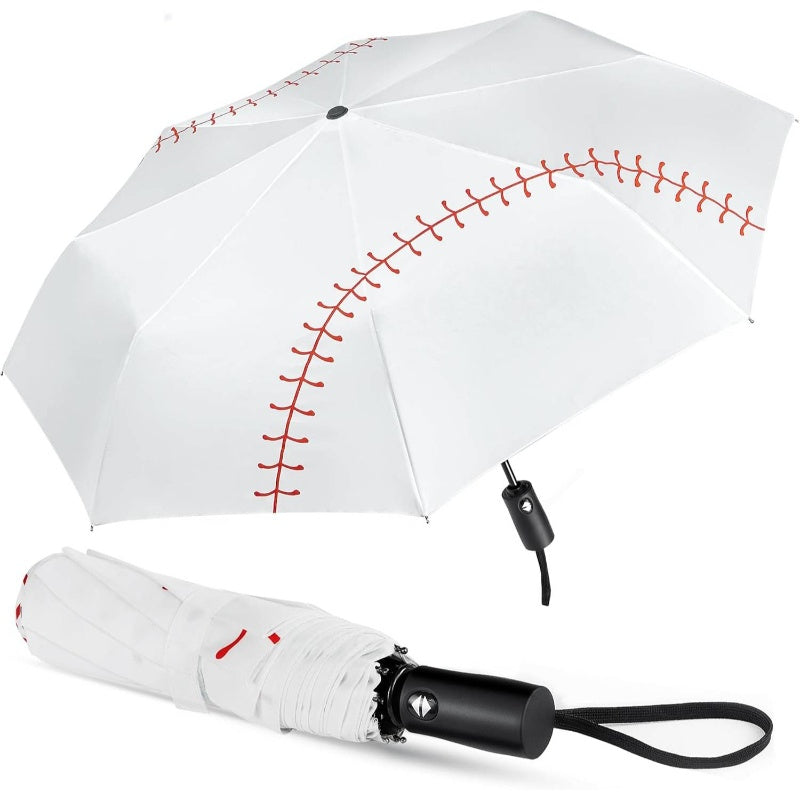 Portable Windproof Folding Baseball Umbrella with Auto Open\u002FManual Close Compatible - Shockproof 12-Rib Compact Travel Umbrella Suitable for Windy Conditions, One-Layer Canopy & On-the-Go Use