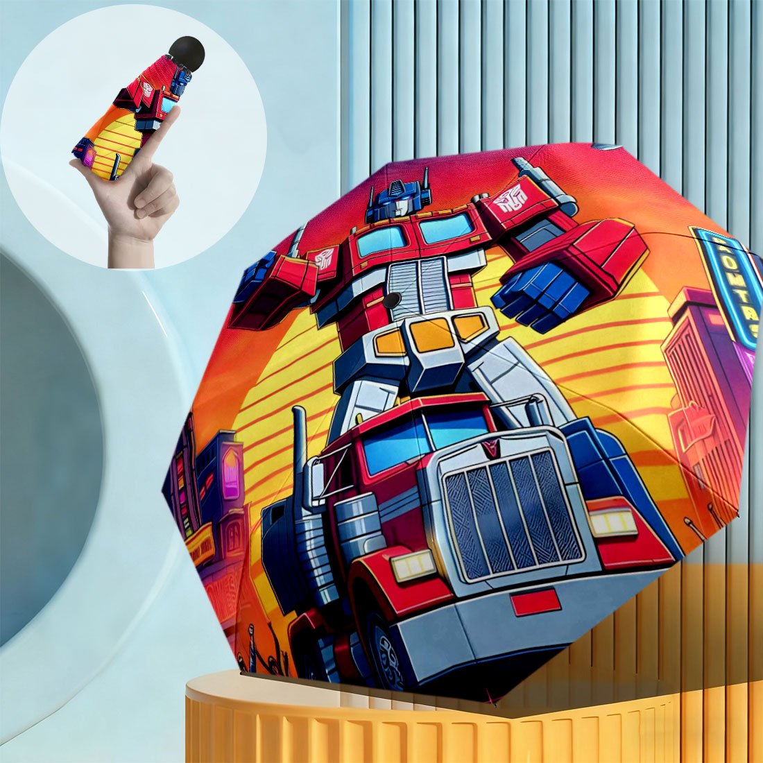 1pc a Mini, Five-Fold Portable Pocket Umbrella That Is Lightweight And Compact